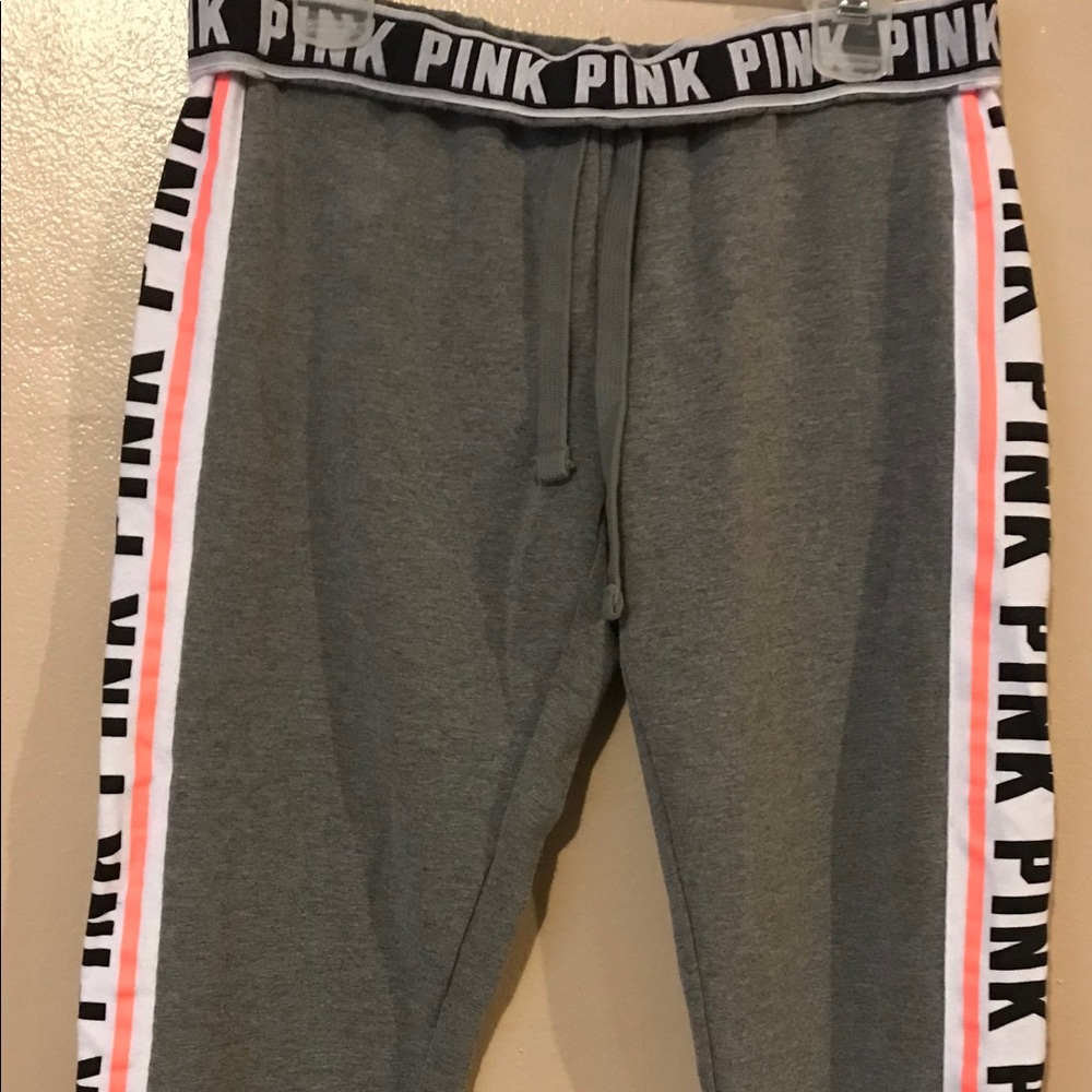 PINK CARPRI SWEATPANTS GREY SMALL WORN 1X